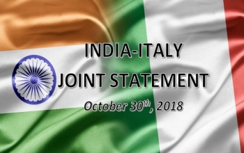 India-Italy Joint Statement during visit of Prime Minister of Italy to India on October 30, 2018   